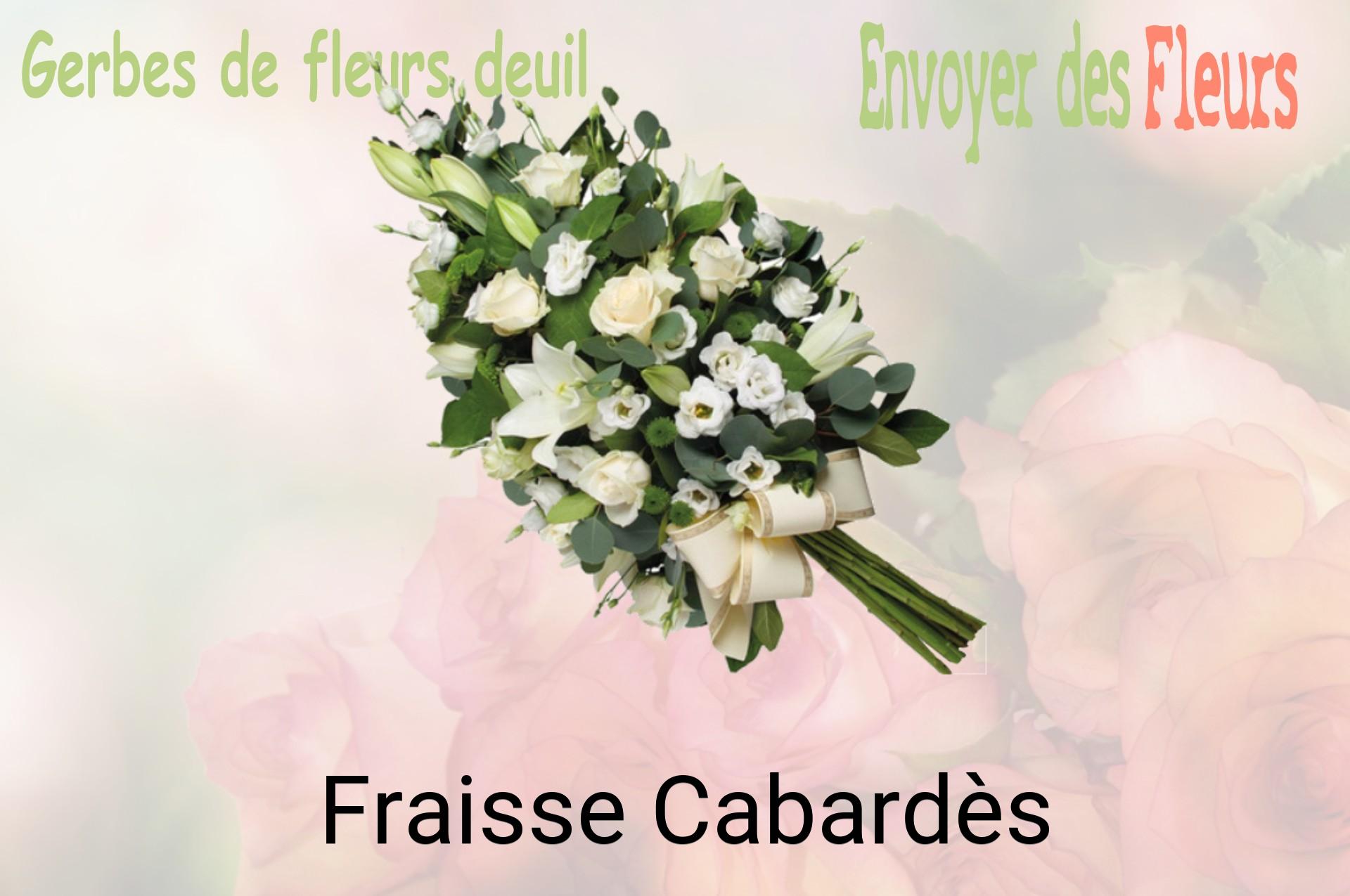 Gerbe de fleurs de deuil livrée à Fraisse-Cabardès
